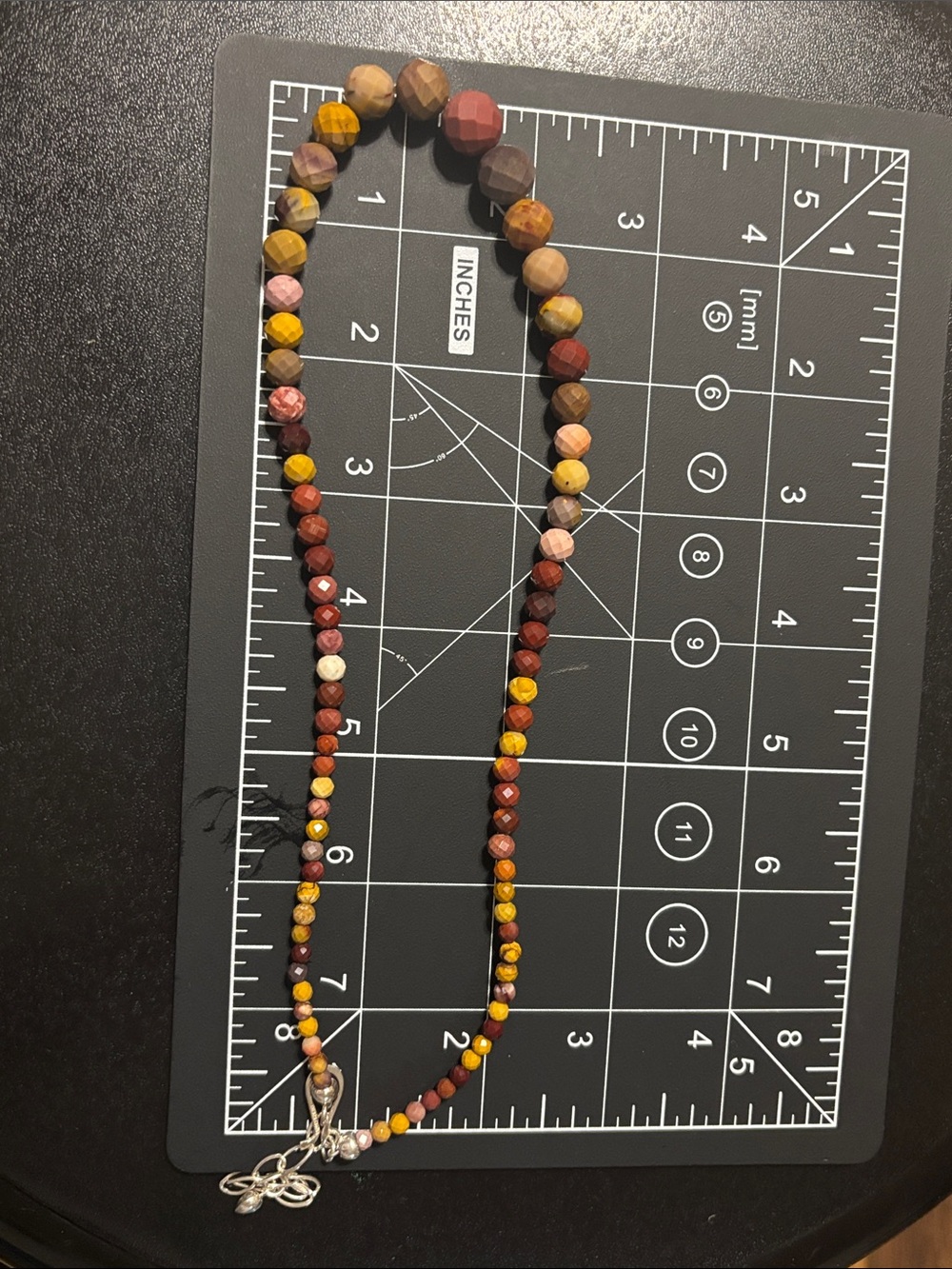 Jay King Multicolor Faceted Stone Bead Necklace - Yellow, Brown & Coral Earth - Picture 12 of 14